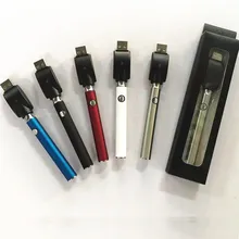 Pré-aqueça Bateria Pacote Caixa de Presente Preta 510 Fio 3.4 ~ 3.7 ~ 4.0 v EVOD VV Bateria de Pré para Vaporizador cartucho de Cera Atomizador Vape
