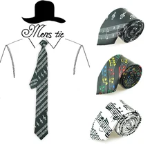 Мужской галстук 2 дюйма широкий модный 3 цвета "Музыкальные нотки и спектральная линия" узор полиэстер Классические Вечерние свадебные галстуки