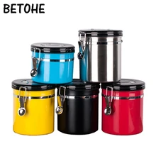 BETOHE кофе, чай, сахар резервуары для хранения Герметичные банки кофе канистра герметичные нержавеющая сталь вакуумное уплотнение контейнер для хранения бобов
