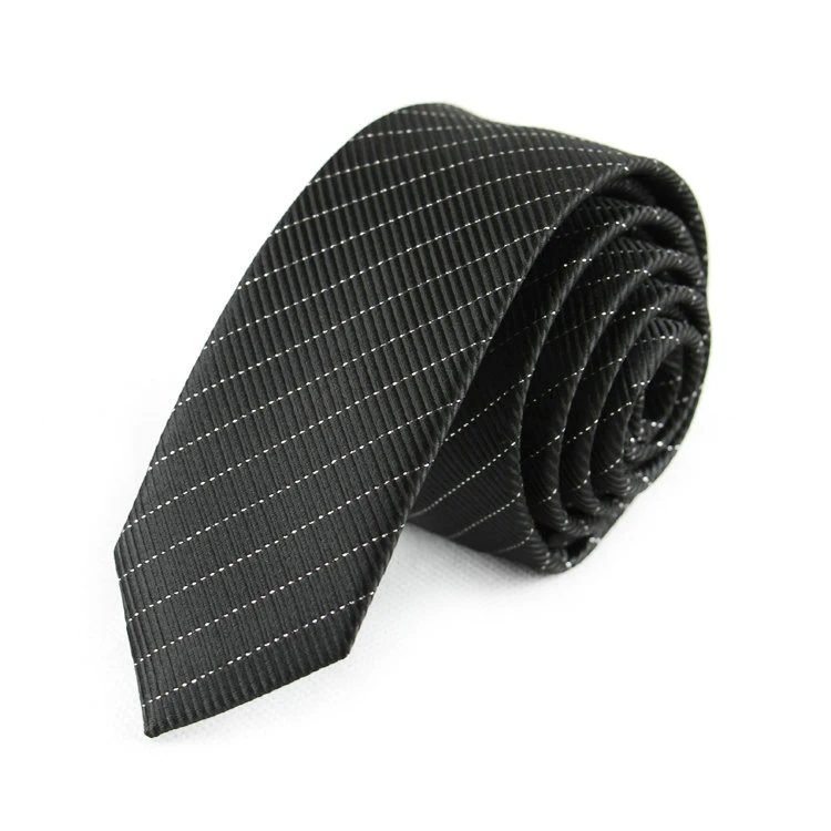 slim stripes Заводской эксклюзивный 5" Длинные мужские Узкие галстуки черный полиэстер шелк плед полосы точки жаккарда узкий 5 см галстук шеи галстук Вечерние - Цвет: slim stripes