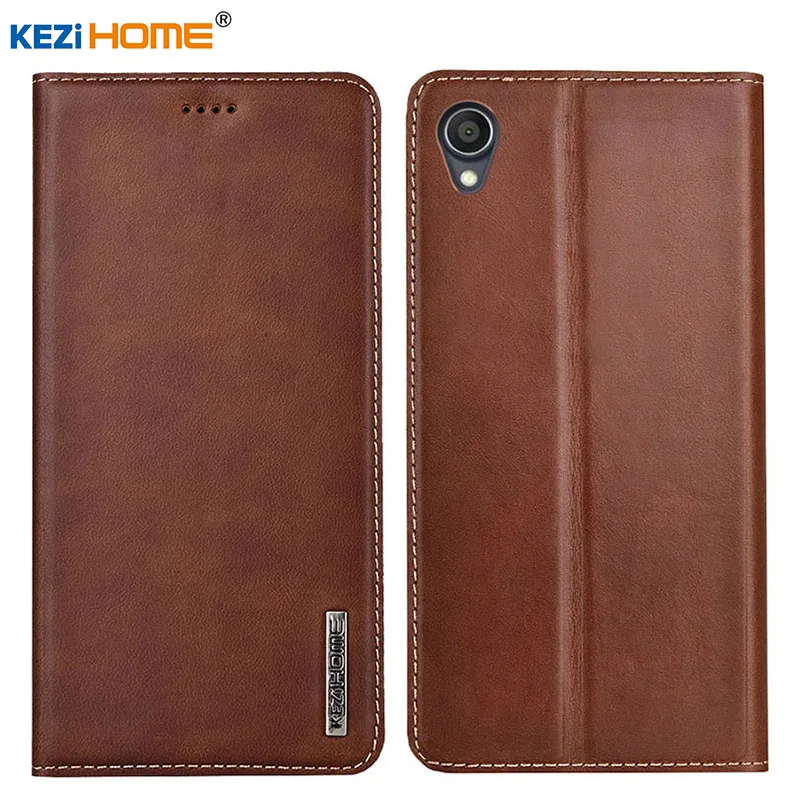 

Case for Asus ZenFone Live L1 ZA550KL KEZiHOME Luxury Genuine Leather Flip wallet Cover for Asus ZA550KL X00RD Phone cases