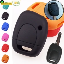 1 Кнопка Силиконовый чехол для ключей Крышка для Renault Clio Kangoo Master Twingo брелок держатель протектор