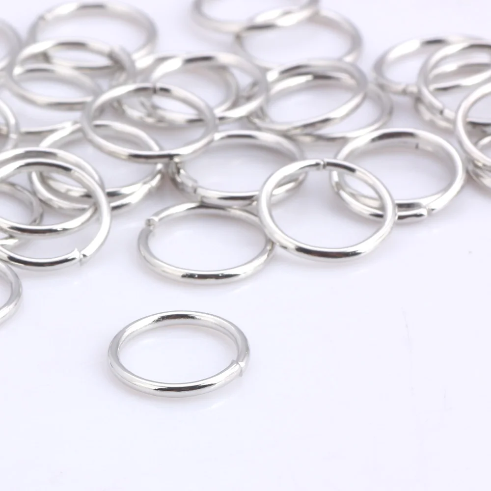 

OlingArt Jump Ring Dia 0.7MM/1.0MM Loop Trail 10mm 200PCS/lot link loop Rhodium plating DIY Jewelry making Basic Connector