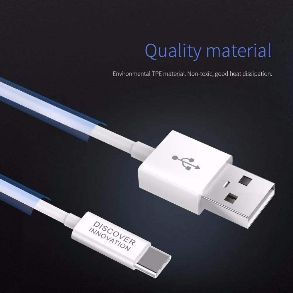 NILLKIN 2.1A Тип usb C кабель для быстрой зарядки и Тип type-C для передачи данных Кабель зарядного устройства usb кабель для Xiaomi Redmi 4x note 4x mi a1/LG/samsung S8