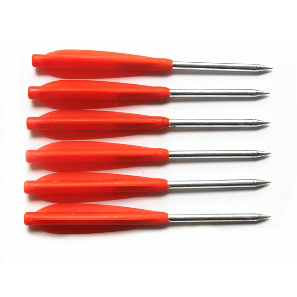 

6Pack 3 Vane Crossbow Bolts for Pistol Crossbow Aluminum Metal Tips Arrow Bolts 90 lbs Crossbow