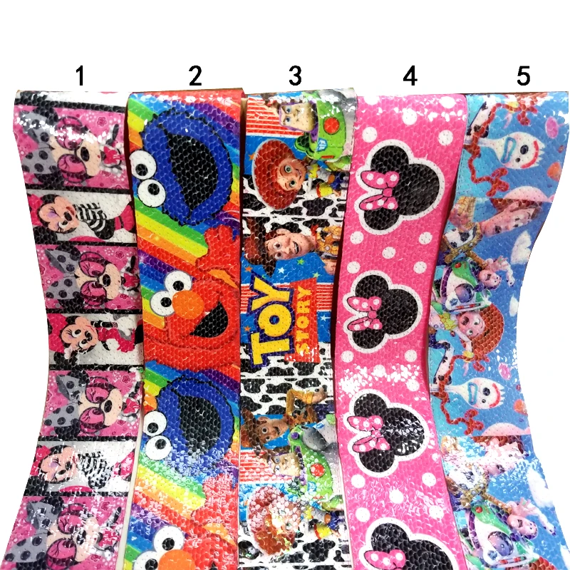 

Free shipping 5 yard custom ribbon cartoon printed sequin ribbon 28840