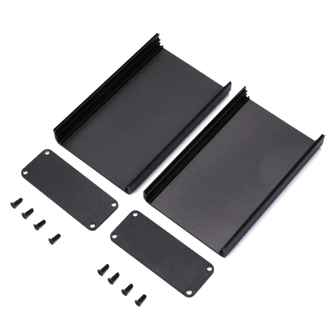 Черный Экструдированный алюминиевый корпус PCB ящик для инструментов DIY электронный проект корпус 80x50x20 мм