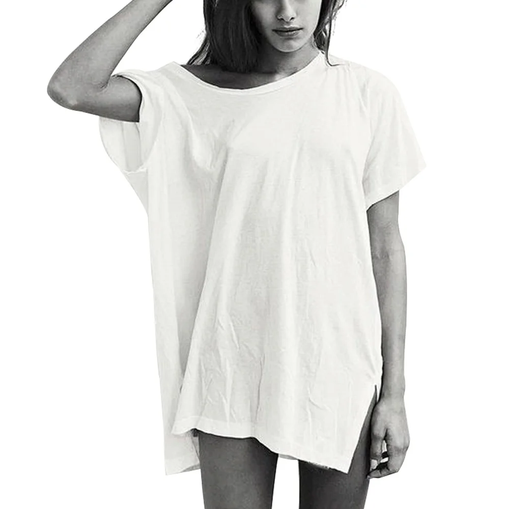 Long T Shirt Women Summer Black White Aesthetic Grunge Vegan