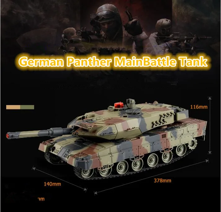 Немецкий Пантеры Битва RC tank HQ 516 IIA6 38 см имитация звука VS человек рекреационный