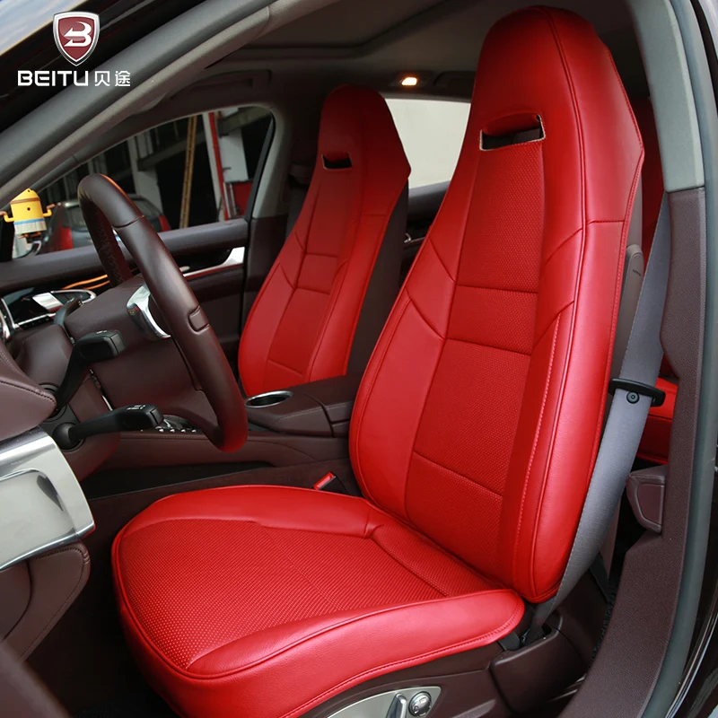

fashion genuine leather 5d customized car seat cover set for Porsche Cayenne Macan paramela 718 and all car models