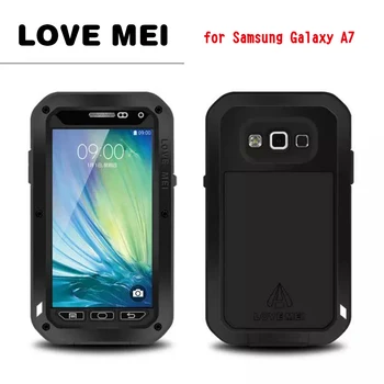 

LOVEMEI Dirt-resistant Anti-knock Metal Aluminum Cases with Gorilla Glass for Sumsang Galaxy A7 A7000 Heavy Duty Protection Case