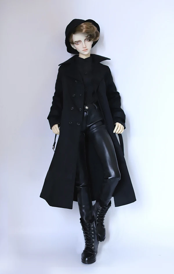 BJD кукольная одежда черный двубортный Пыльник с поясом для 1/3 1/4 BJD DD SD MSD SD17 Uncle SSDF Кукла Одежда Аксессуары