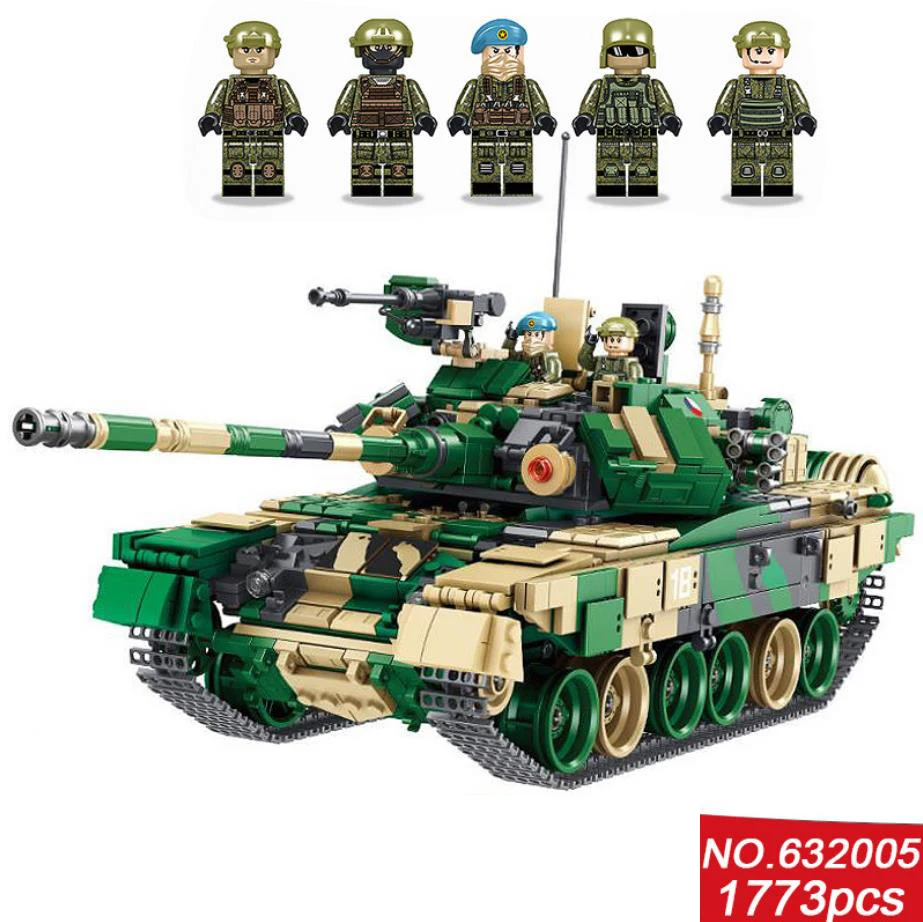 Современной военной России T-90 основной боевой танк moc building block ww2 batisbricks армии minifigs bricsk игрушки коллекция