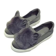 Для женщин круглый носок обувь на плоской подошве Кожаные слипоны, расшитые бисером туфли мокасины Повседневная обувь женская летняя футболка с рисунками из мультфильмов ручной работы, меховые Лоферы Для женщин