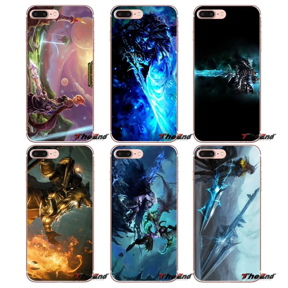 For Samsung Galaxy S3 S4 S5 MINI S6 S7 edge S8 S9 Plus Note 2 3 4 5 8 WoW World of Warcraft Games Transparent Soft Cases Covers | Мобильные