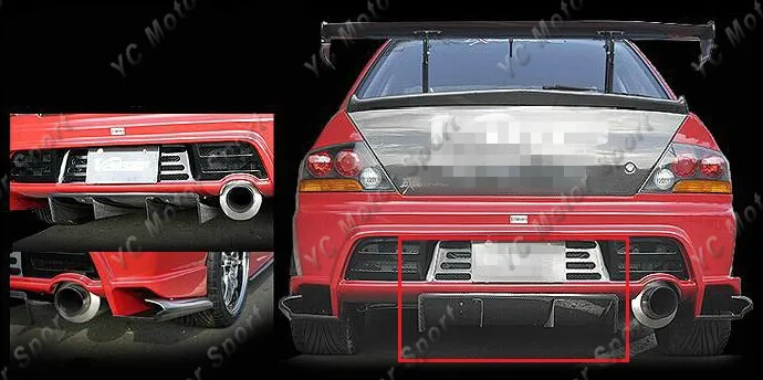 Автомобильные аксессуары из углеродного волокна JDM VS Стиль задний под диффузор подходит для 2001-2007 Evolution 7-9 EVO 7 8 9 задний диффузор для губ