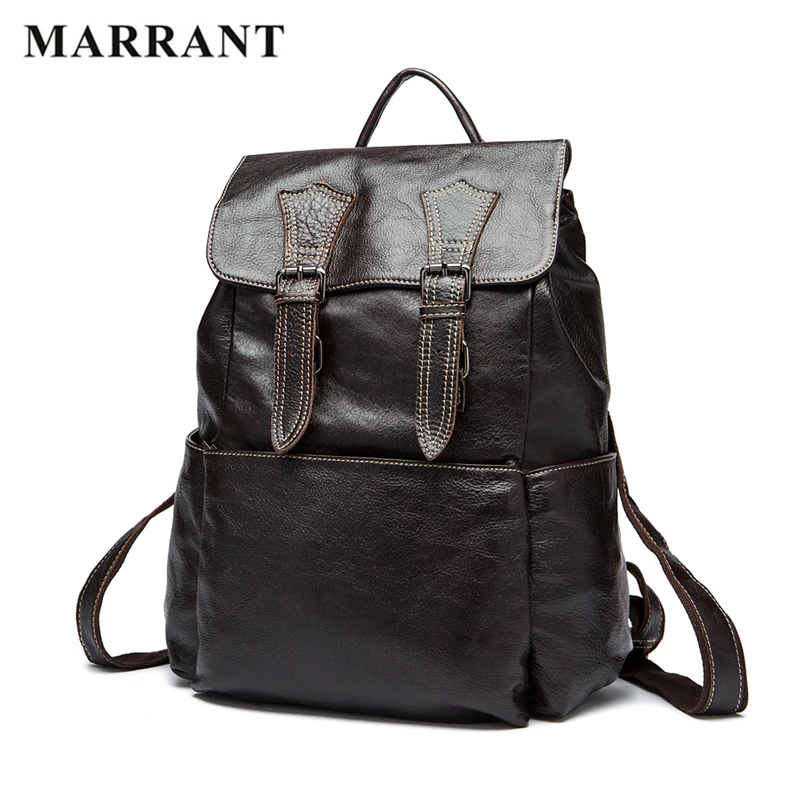 

MARRANT Fashion Men's Backpacks Bolsa Mochila for Laptop 100% Genuine Leather School Bags for Teenagers 2016 New Brand Backpacks
