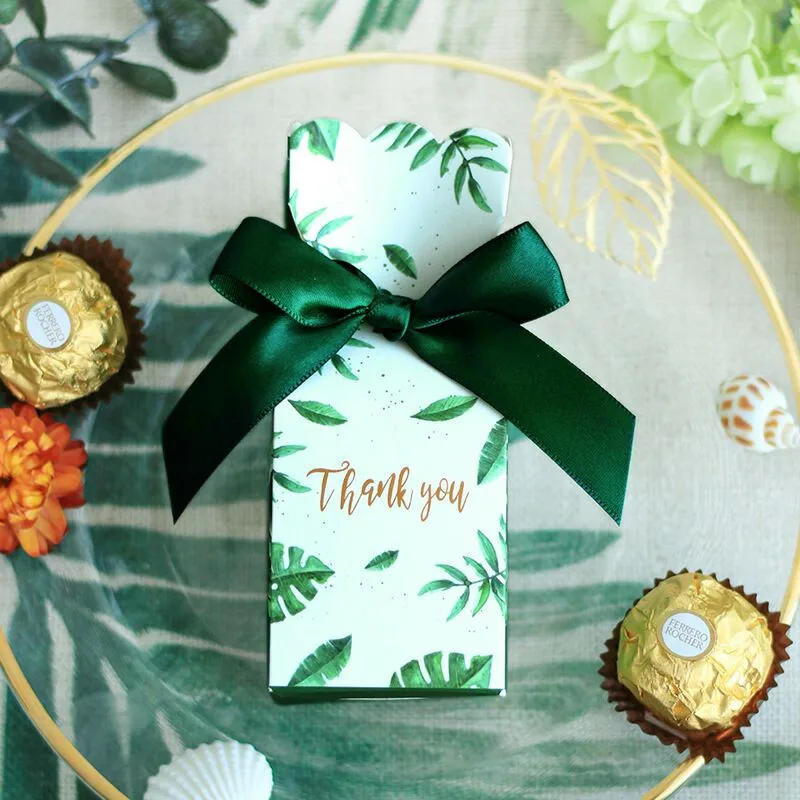 Принадлежности для дня рождения, Рождества, свадебного подарка, украшения для подарка, зеленые бумажные коробки для конфет, Подарочный мешок, Свадебная подарочная коробка для ребенка
