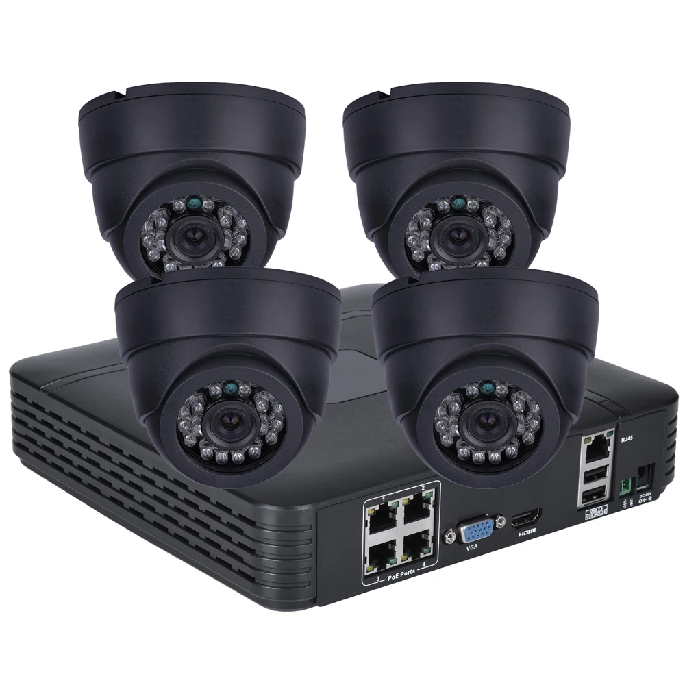 Система видеонаблюдения Hamrolte 4 канала POE NVR Full HD 1080P 2 8 мм широкий угол обзора