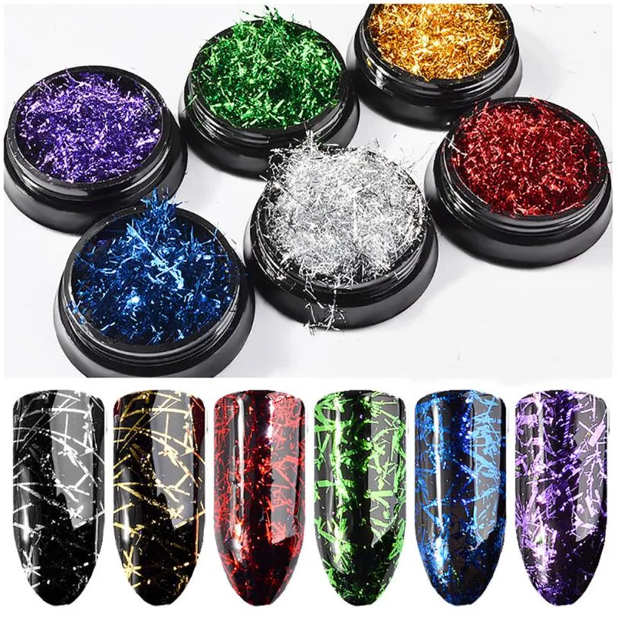 New Nail Glitter Powder OutTop 1PC Nail Powder Neon Mirror glitter