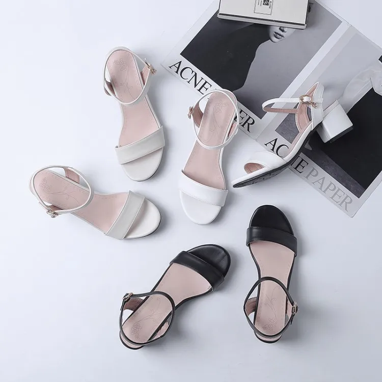 

Big Size 9 10 11-16 high heels sandals women shoes woman summer ladies A buckle with exposed toes
