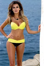 2017 new sexy bikini sets women swimwear women swim gather swimsuit steel prop swimwear beach sportswear to Bain biquini