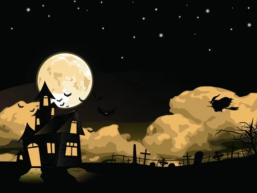 

Custom vinyl print Halloween night photography backdrops for children party photo studio photographic backgrounds props HG-382