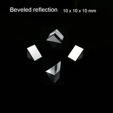 Оптический Стекло в форме треугольной призмы lsosceles K9 Tri Prism со скошенными Отражающая пленка Оптика 10x10x10 мм