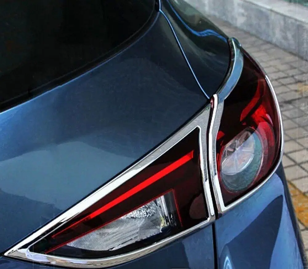 Для Mazda 3 Axela 2013- хэтчбек хром задний фонарь Крышка лампы отделка