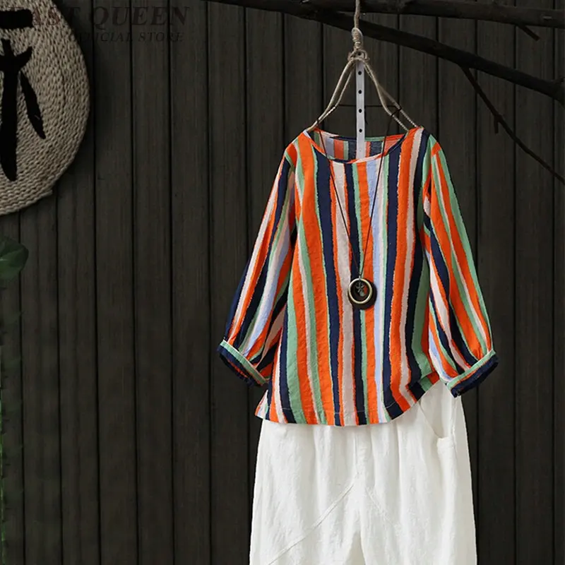 Традиционная китайская одежда для женщин топы и блузки льняная рубашка Восточное женское платье-Ципао Топ Китай одежда FF766 - Цвет: 1