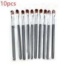 10pcs small eye shadow brush lip brush eye brush beauty tools Nylon Plastic Eye Brush Shadow Tool Handle Black Makeup Kits crystal handle eye shadow brush