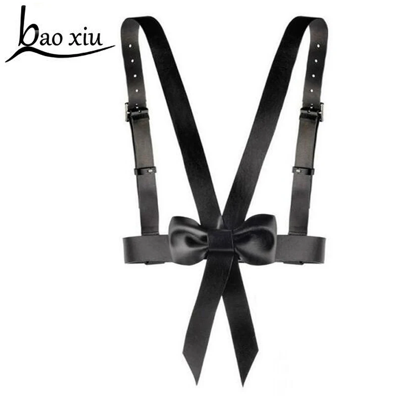 

Women Sexy Belt Punk Nightclub Leather Harness Body Bondage Cage Corset Sculpting Chest Waist Adjsutable Belt Lady Suspender