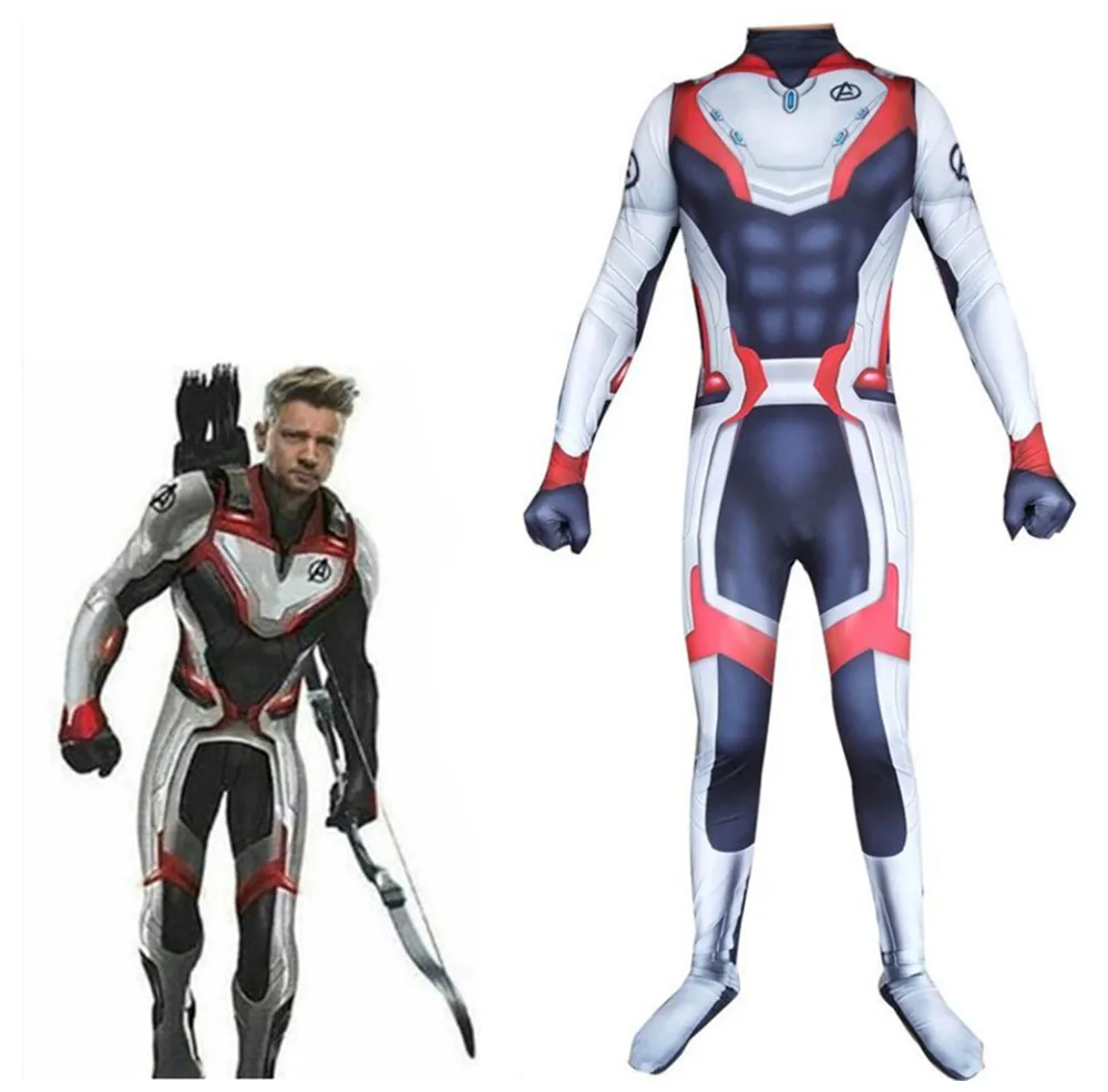 Avengers Endgame Quantum Realm Cosplay Costume Superhero 3D Print kids Adult Captain Marvel Zentai Bodysuit Suit Jumpsuits