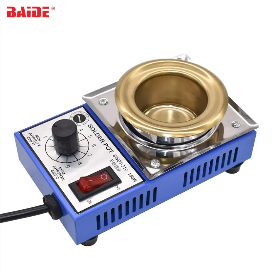 220V 150W Solder Pot Soldering Desoldering Bath 50mm SWDT 21C Solder