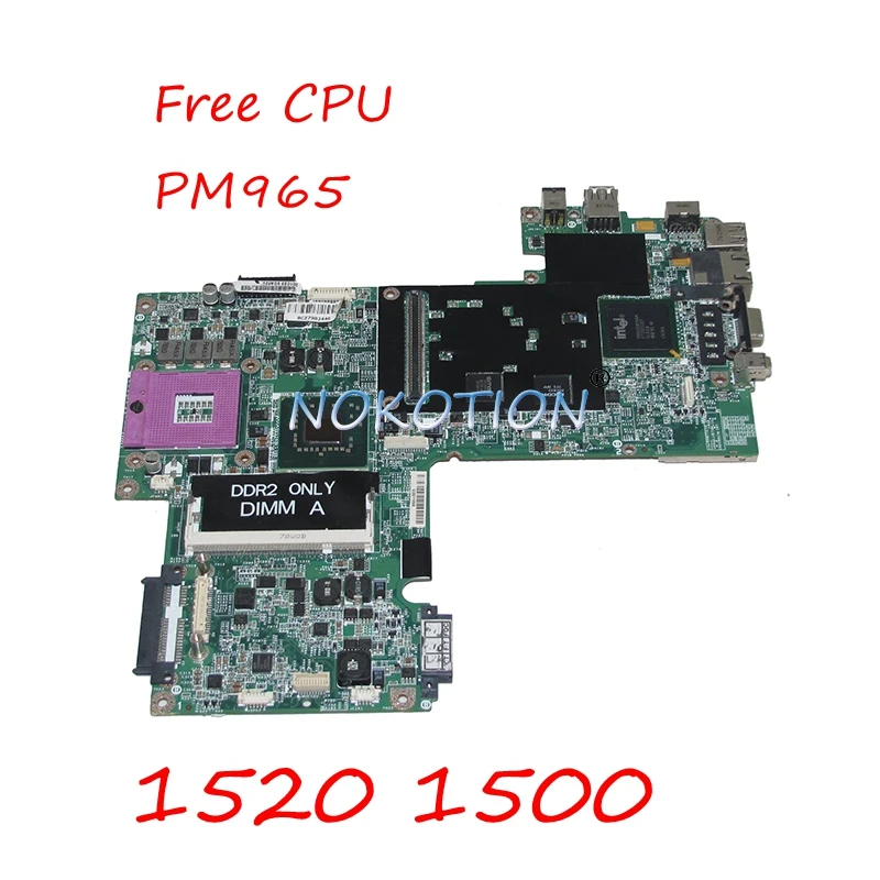 

NOKOTION WP044 0WP044 CN-0WP044 Main Board For Dell 1520 1500 Laptop Motherboard PM965 DDR2 Free CPU works