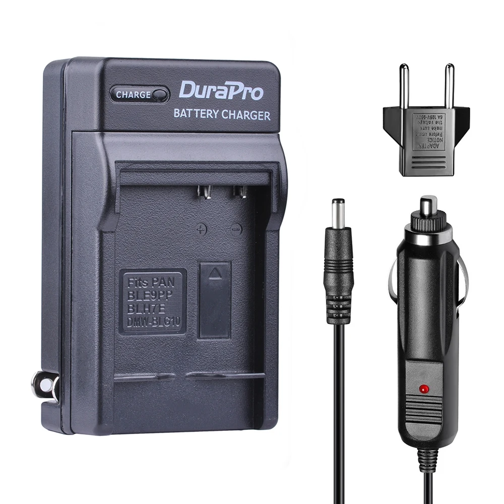 

DuraPro DMW-BLG10 DMW BLG10 DMWBLG10 Car Charger Wall Charger + EU plug for Panasonic LUMIX GF5 GF6 GX7 LX100 GX80 GX85 D-Lux