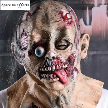 

One-eyed Halloween Mask Festival Skull Masks SkeletonParty Festival Brithday New Year Gift Mascara Light Up Cosplay Costume