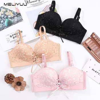 

Women Sexy Open back Lingerie Multiway Strapless Invisible Bra Wireless Push up Bras Embroidery Lace Bralette Female Underwear