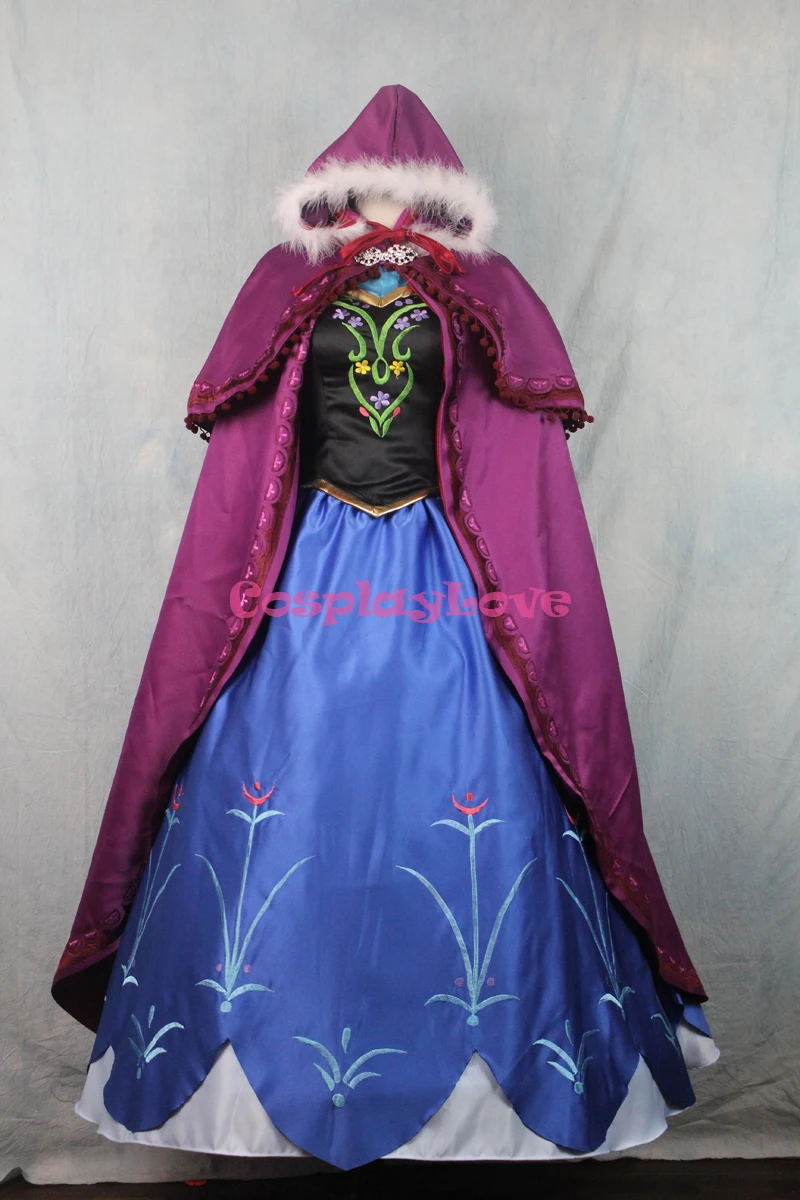 CosplayLove Princess Anna Elsa Princess Dress Princess Anna Costume Adult Snow Grow Princess Anna Cosplay Costume For Halloween  (2)