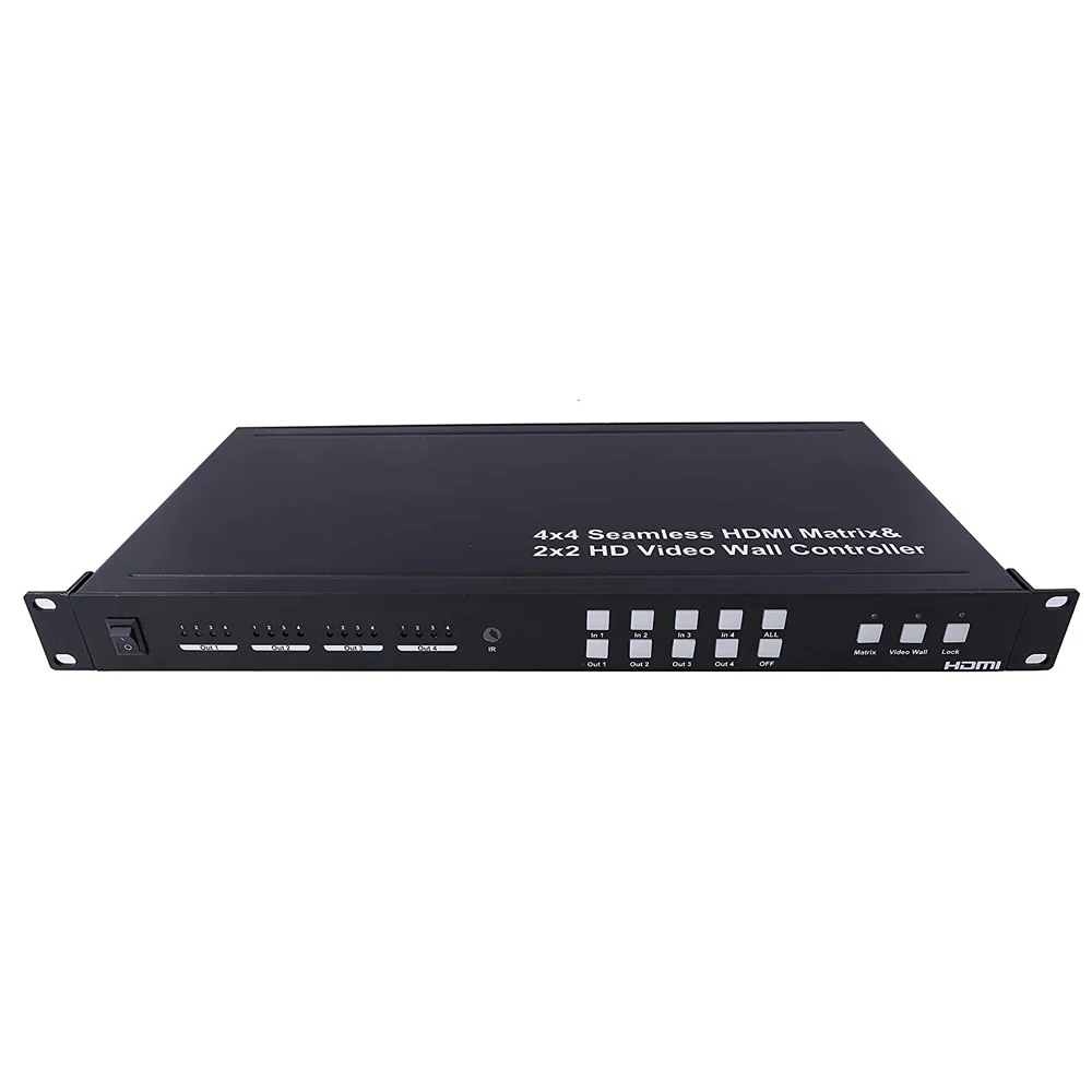 PUZHIJIE PZJ SMX44 2x2 видеостена 4x4 бесшовный HDMI матричный коммутатор процессор 1080P HD