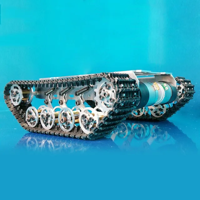 

Smart Arduino Tank Track Suspension System Aluminum Alloy Tank Intelligence Shock Absorption RC Track Chassis DIY