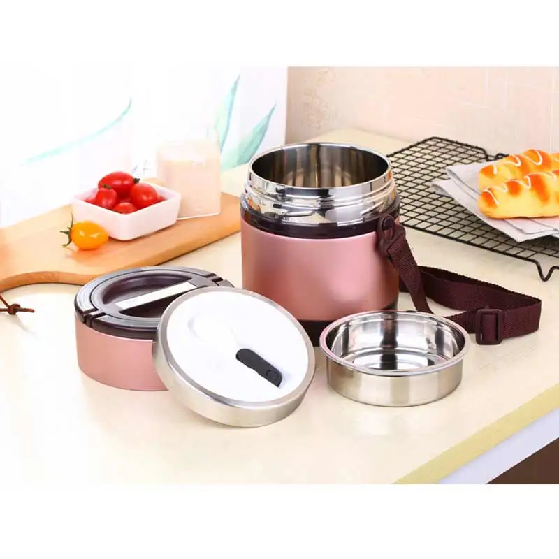 1.5L Large capacity Lunch Box Heated for Office Bento Stainless Steel