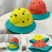 Детская хлопковая кепка с арбузом для мальчиков и девочек; детская шапка из рабака солнца; цвет красный, желтый