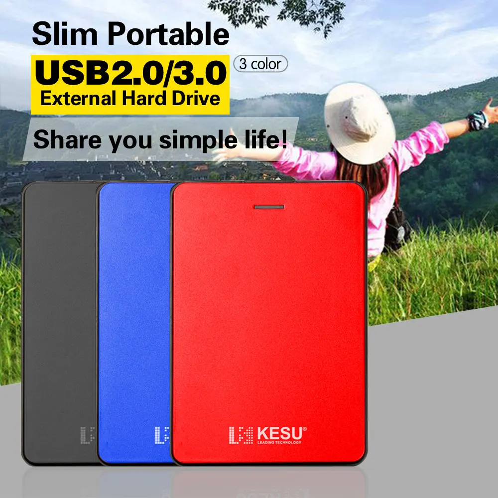 Original KESU 2.5 Inch External Hard Drive Storage USB3.0 HDD Portable External HD Hard Disk for Desktop Laptop Server