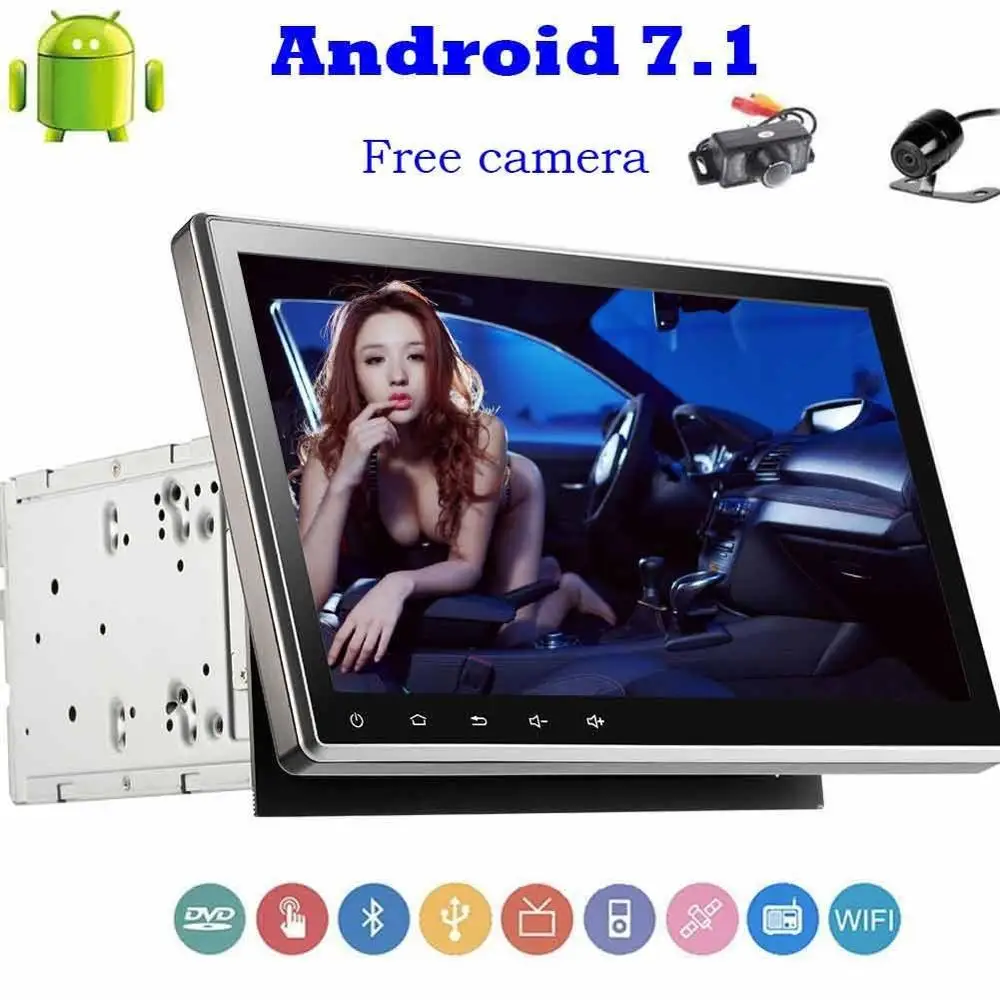 Front and Back Camera New Android Car Stereo 7 1 Bluetooth Autoradio DVD CD Player USB