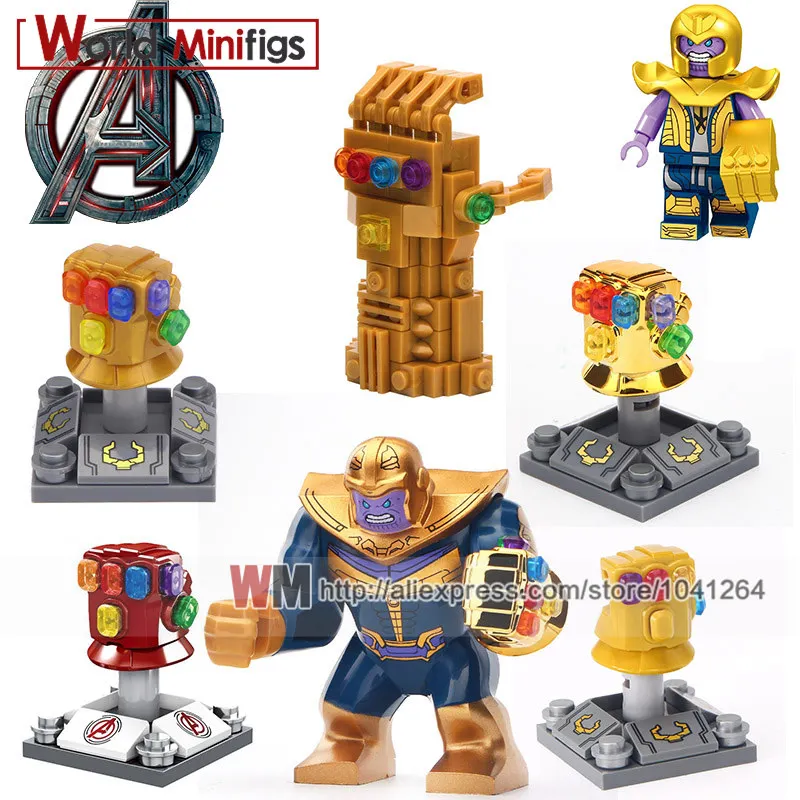

Single Sale Avengers Endgame Legoings Marvel Infinity Gauntlet With Power Stones Thanos Gloves Building Blocks Toys For Children