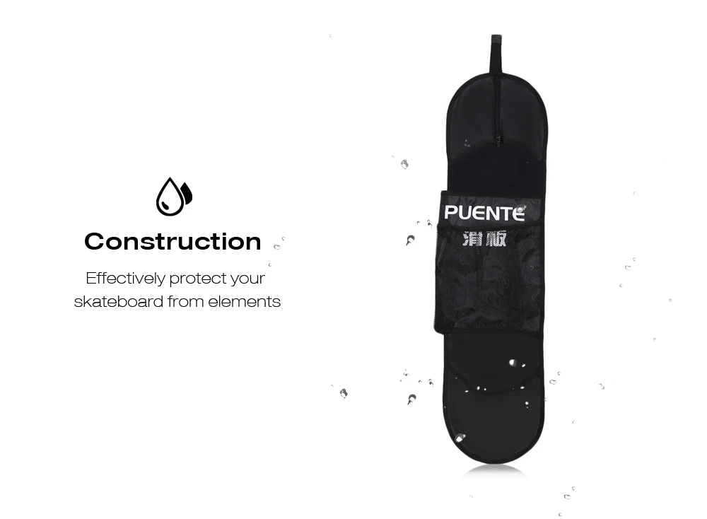 Пуэнте открытый водонепроницаемость Высокое-волокна полиэстера скейтборд скутер сумка чехол