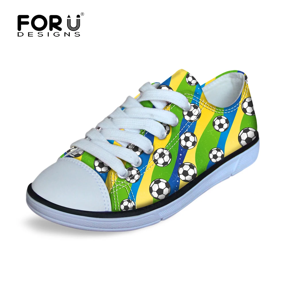 FORUDESIGNS Children Shoes Sport for Boys Football Pattern Printing