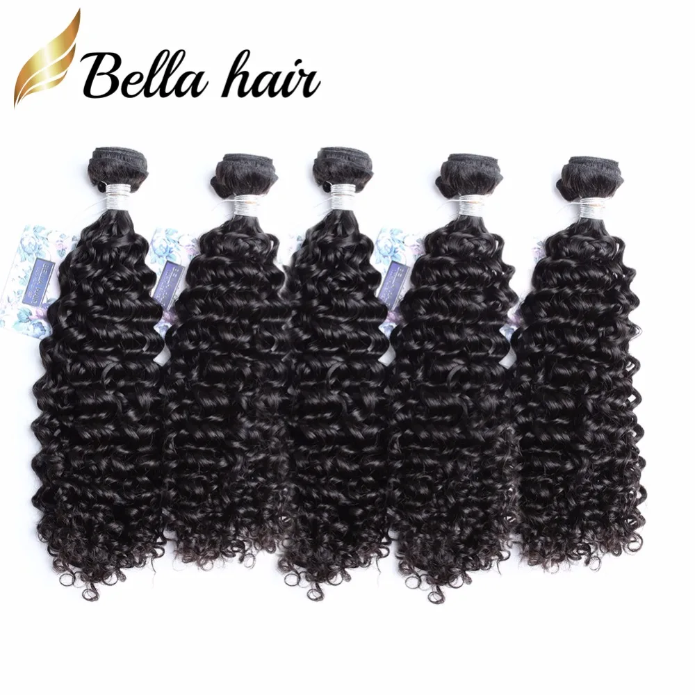 Bella Hair 5 Bundles 9a Peruvian Curly Hair Weave Human Hair