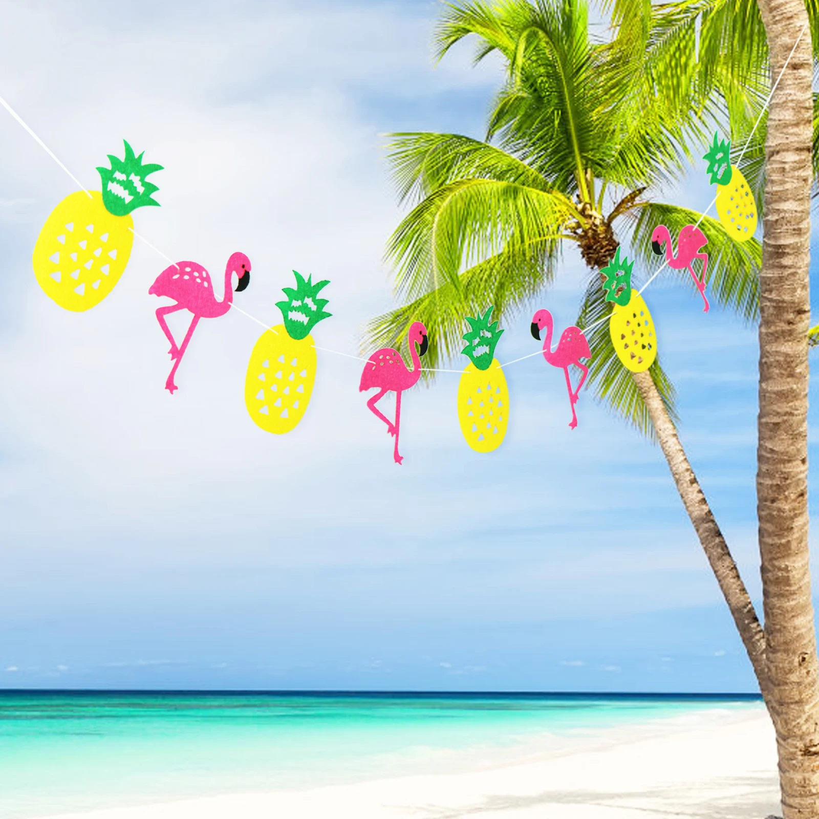 1.5 m Summer papier Ananas Bannière Luau Tiki Party Supplies Hawaïen Thème Décoration